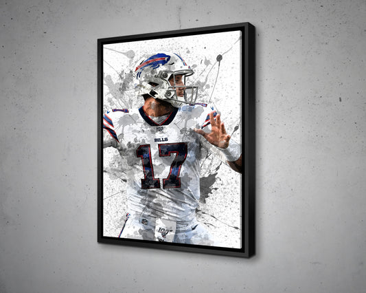 Josh Allen Splash Effect Canvas Art