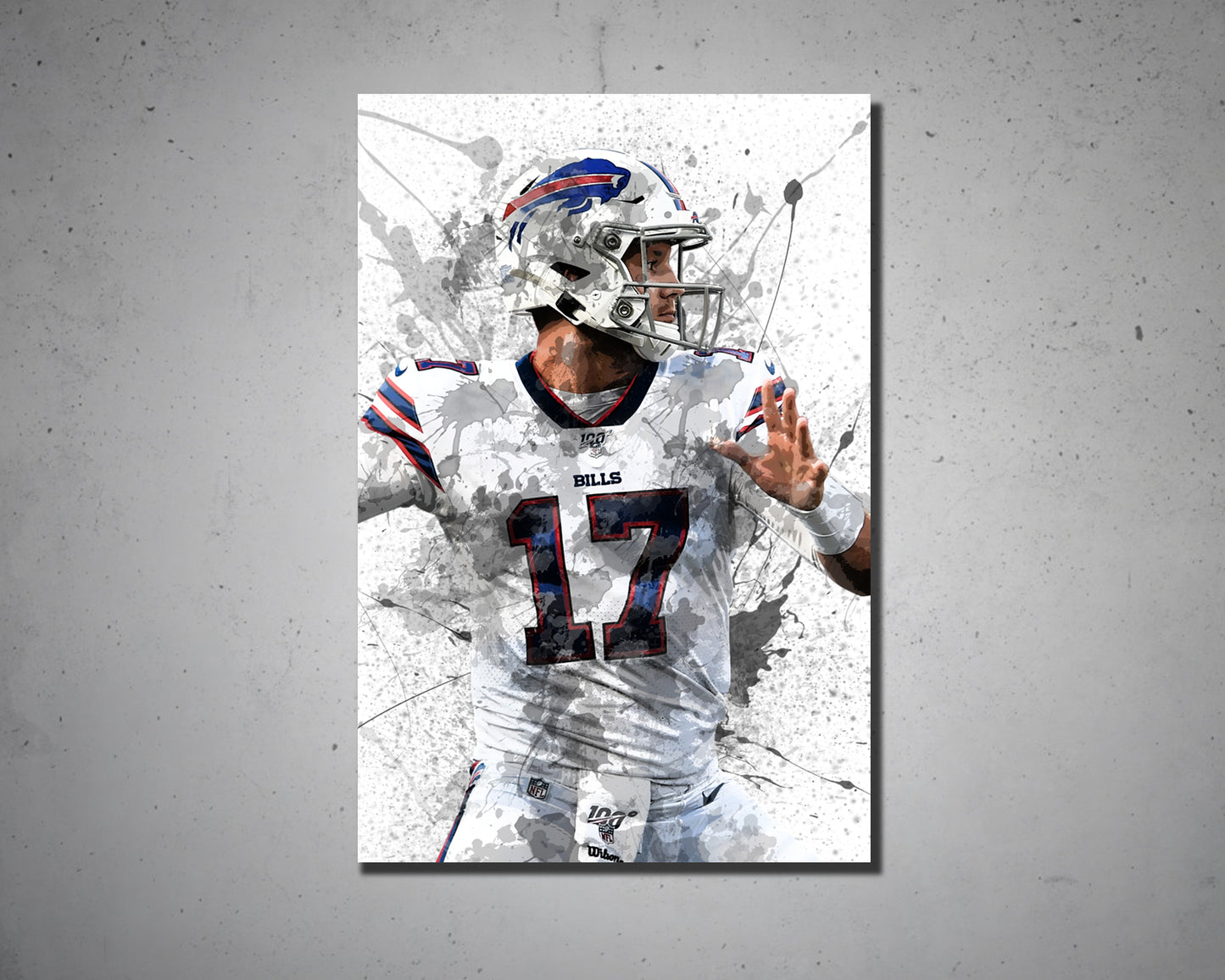 Josh Allen Splash Effect Canvas Art