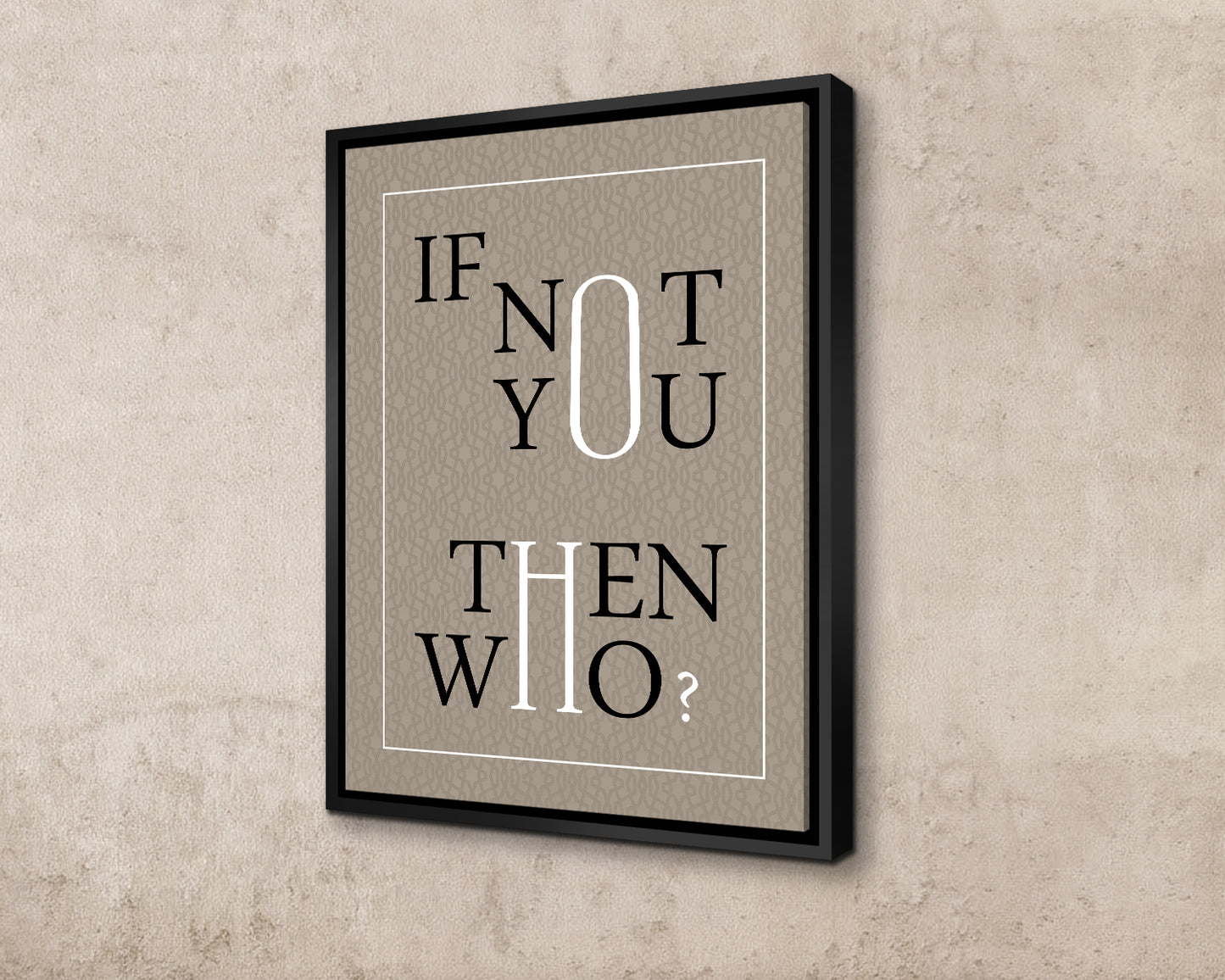 If not you then who Canvas Wall Art