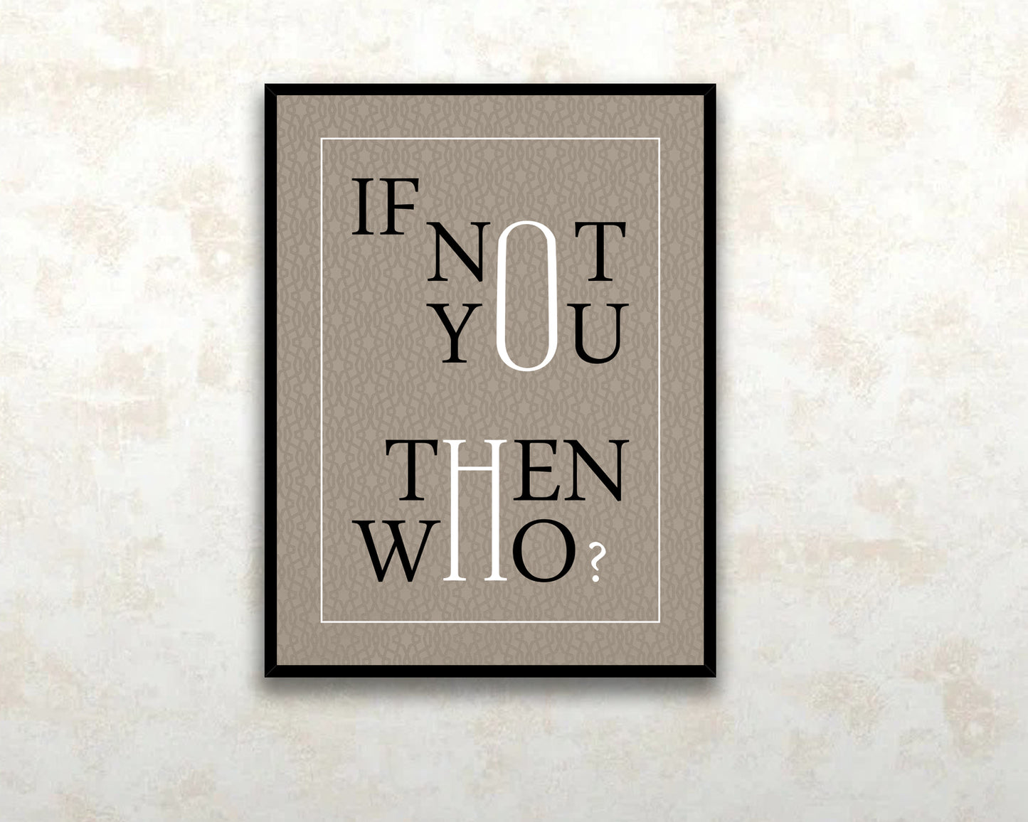 If not you then who Canvas Wall Art
