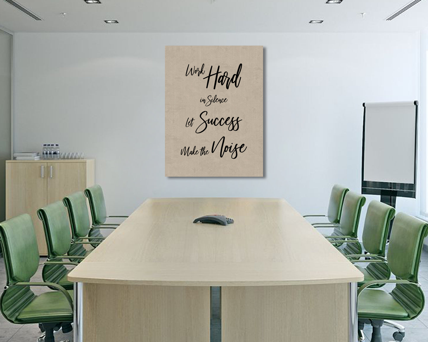 Work hard in silence let success make the noise Canvas Wall Art
