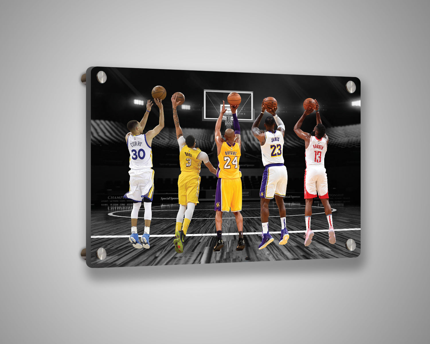 LeBron James, Kobe Bryant and Michael Jordan Canvas Print