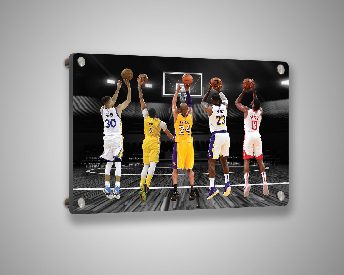 All time legends Canvas Wall Art | Kobe Bryant | James Harden | Lebron James | Stephen Curry | Anthony Davis | 