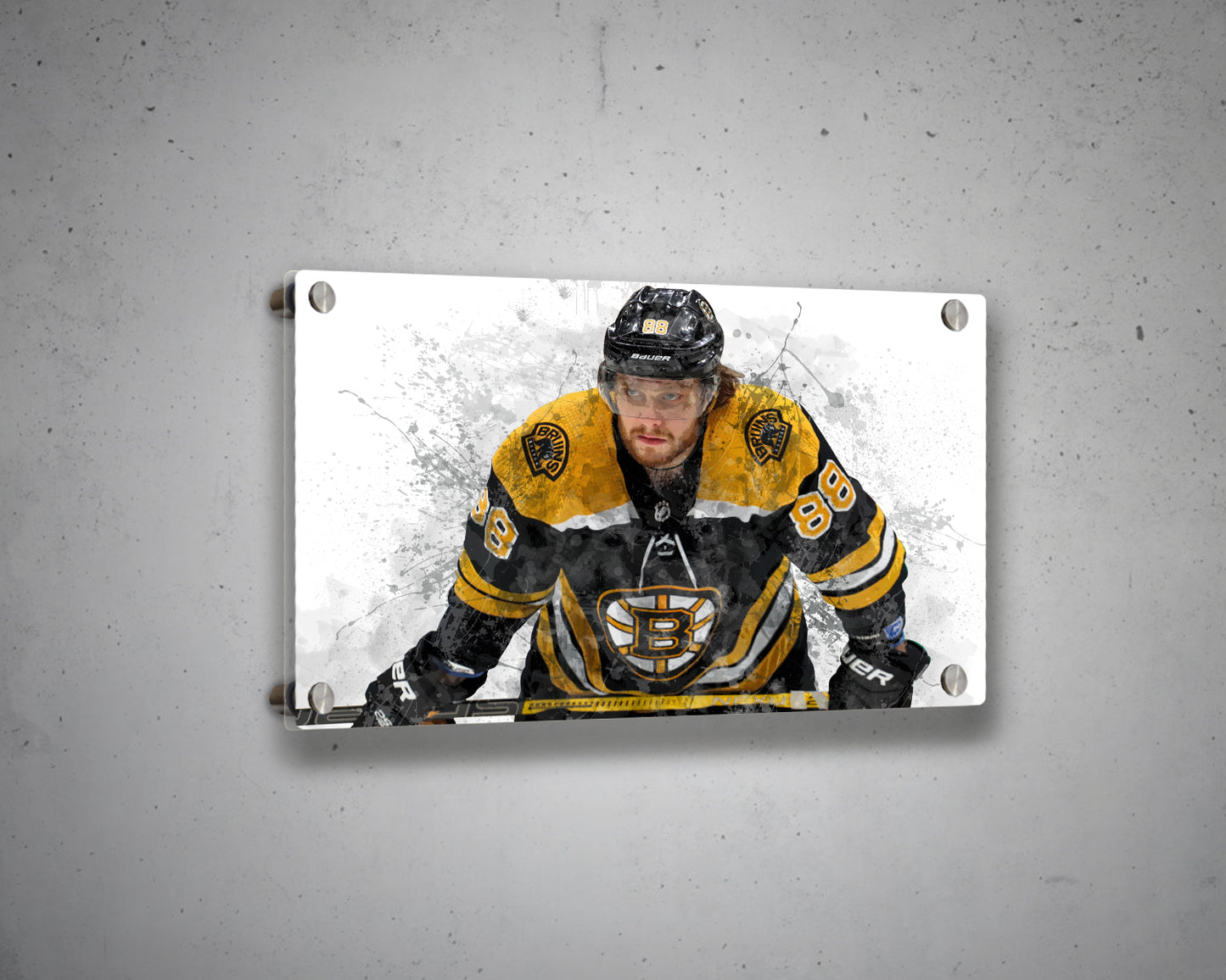 David Pastrnak Splash Effect Canvas Art