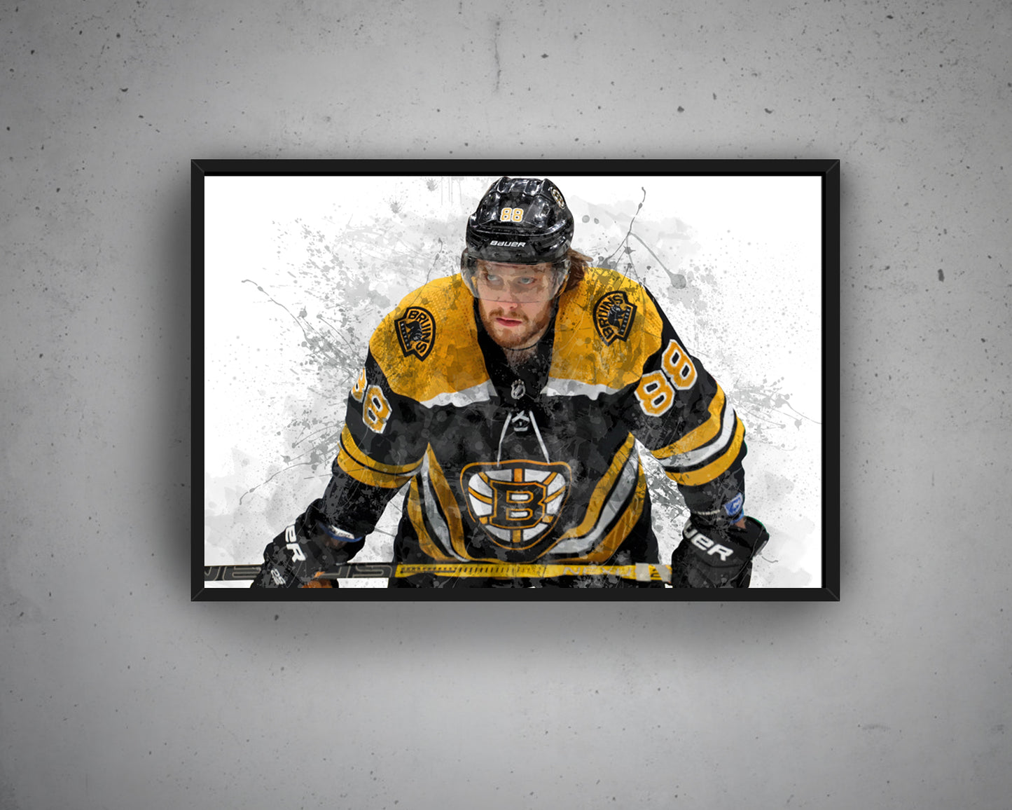 David Pastrnak Splash Effect Canvas Art