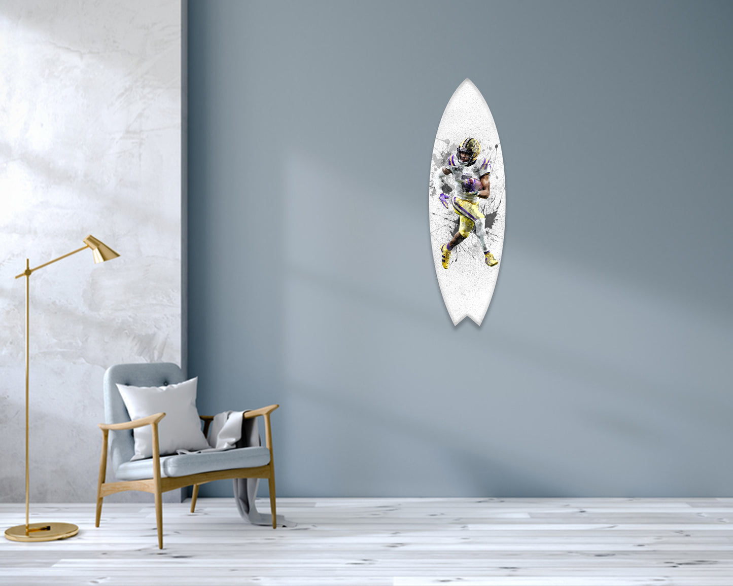 Justin Jefferson Acrylic Surfboard Wall Art