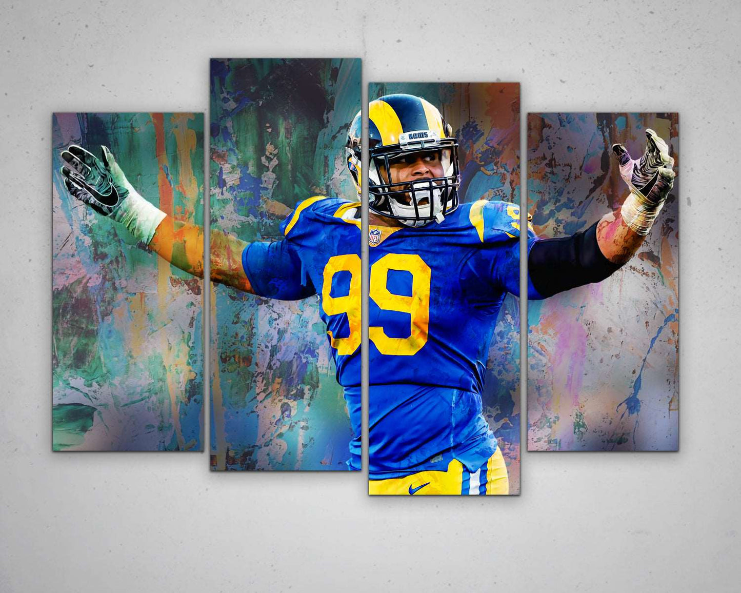 Aaron Donald Multicolour Wall Art