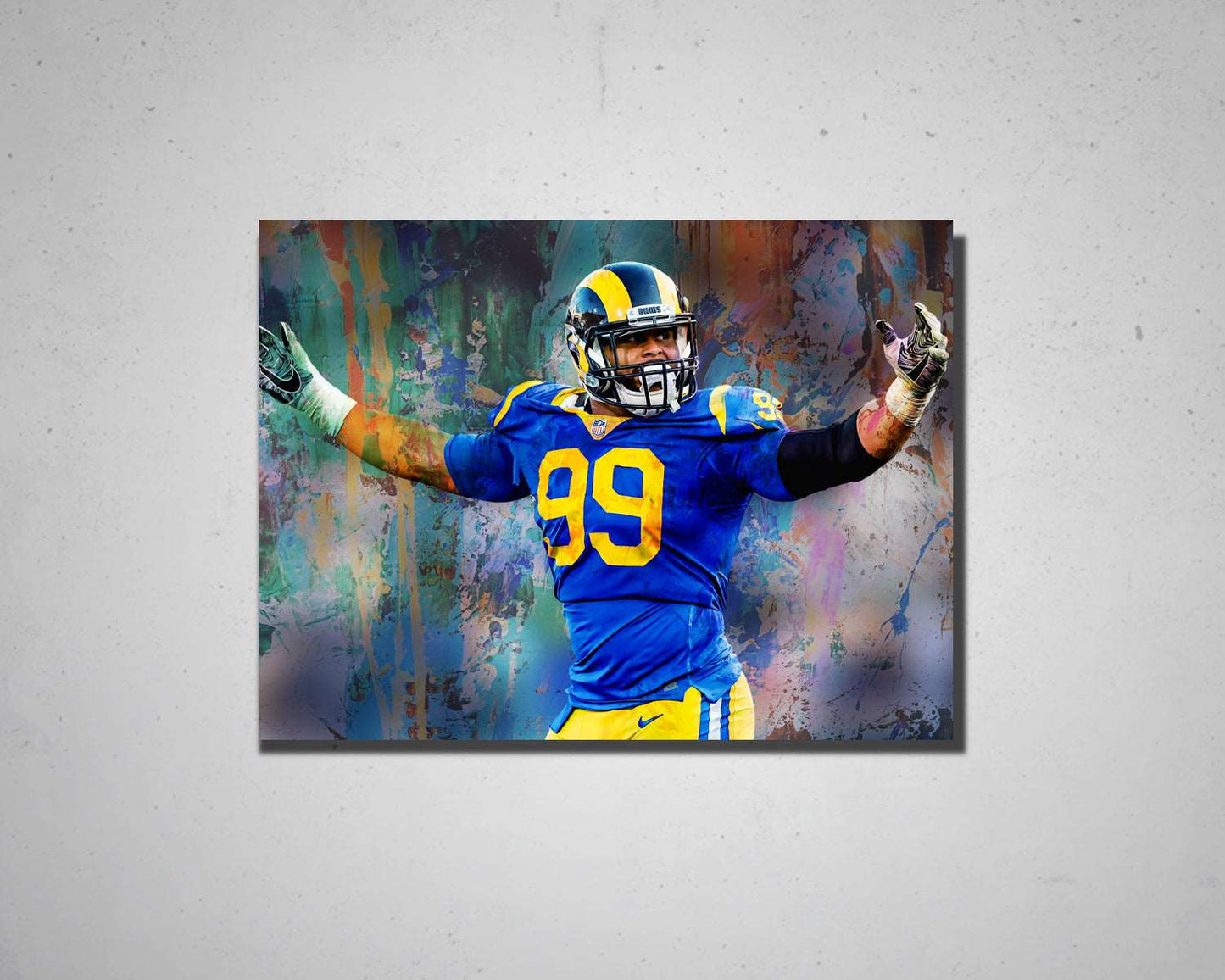 Aaron Donald Multicolour Wall Art