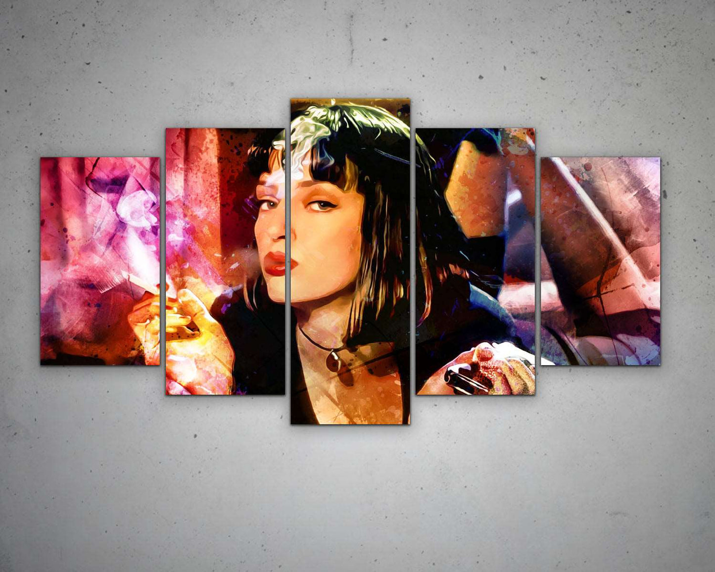 Abstract Pulp Fiction Multicolour Wall Art