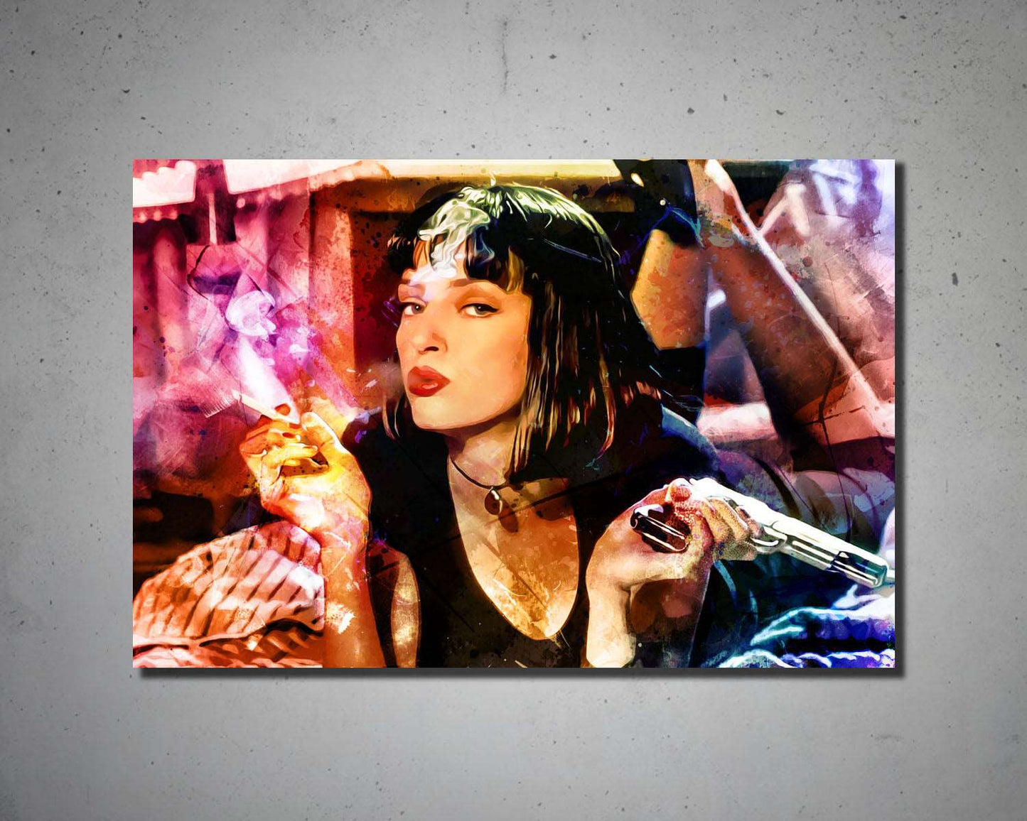 Abstract Pulp Fiction Multicolour Wall Art
