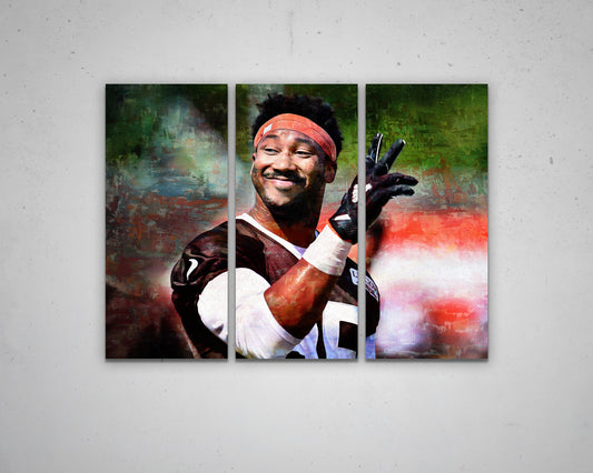 Myles Garrett Multicolour Wall Art