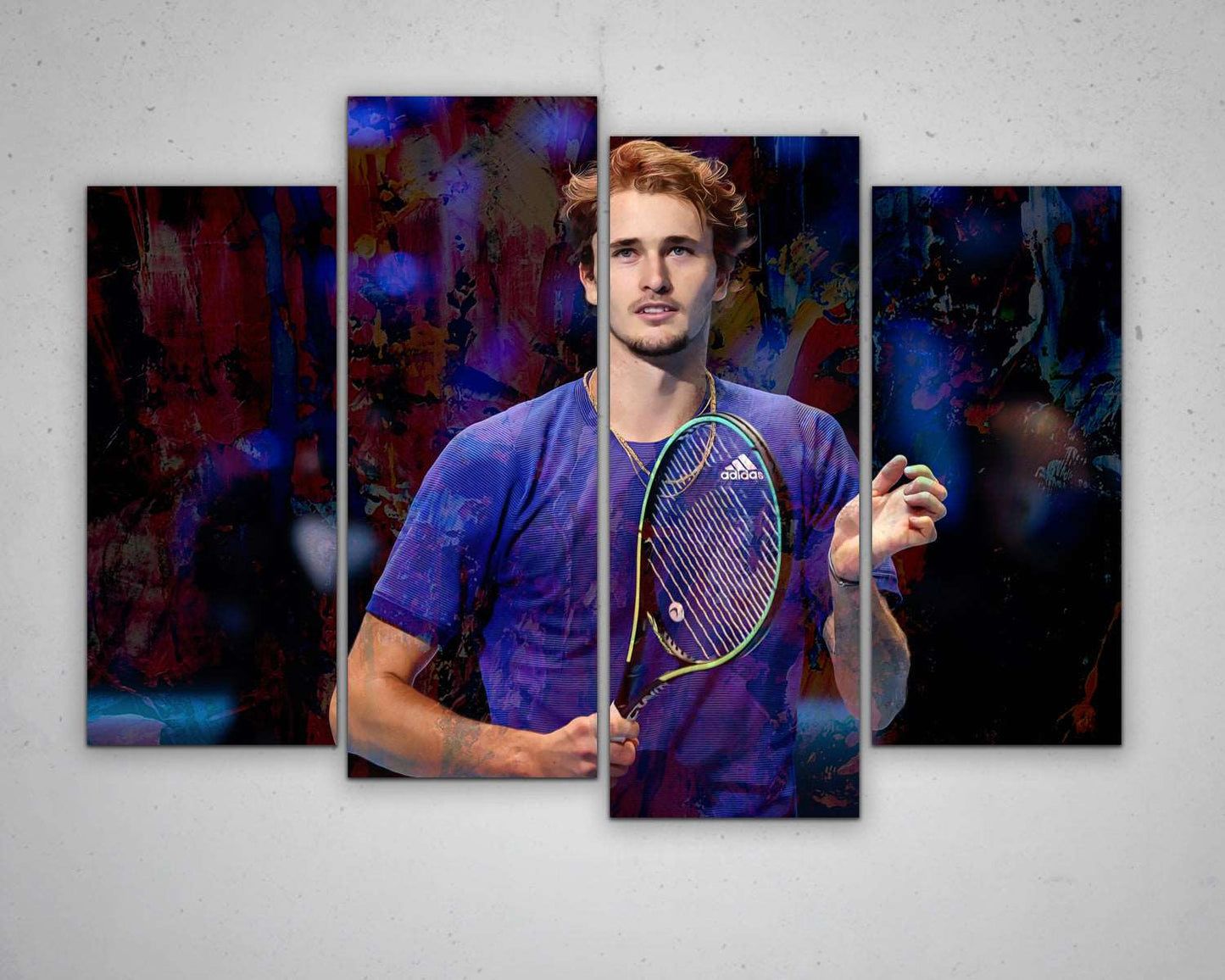 Alexander Zverev Multicolour Wall Art