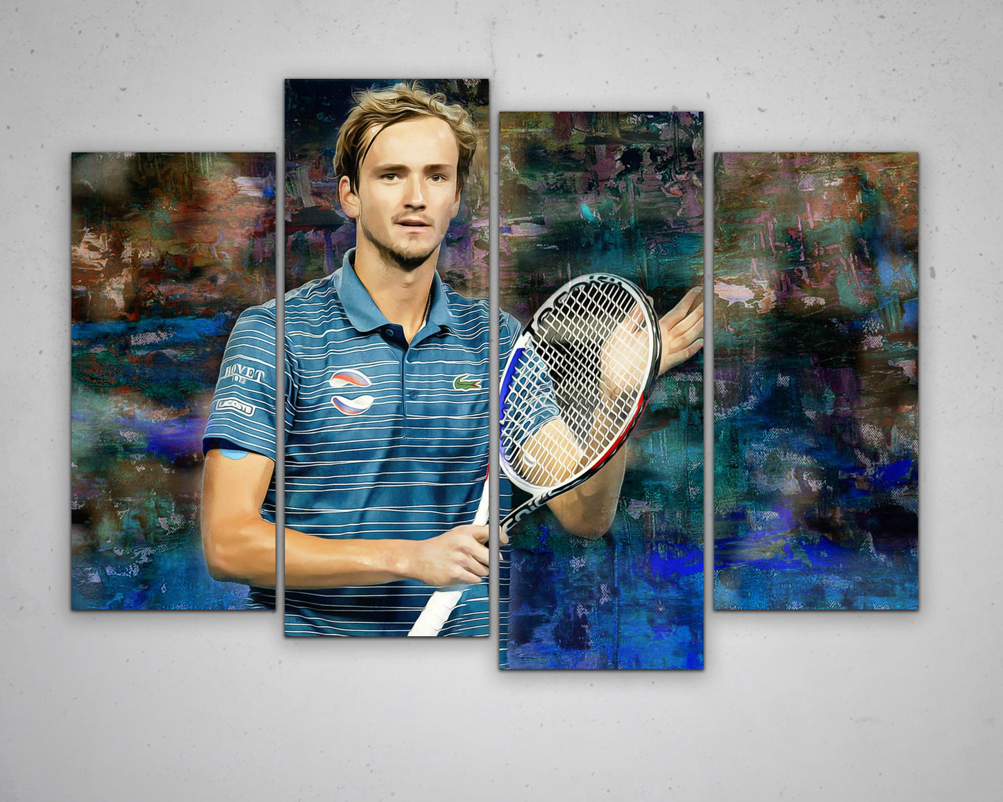Daniil Medvedev Multicolour Wall Art