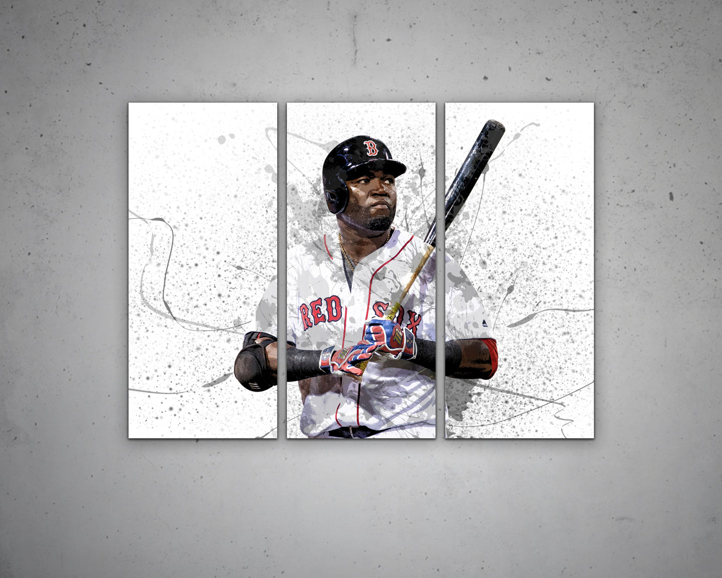 David Ortiz Splash Effect Canvas Art