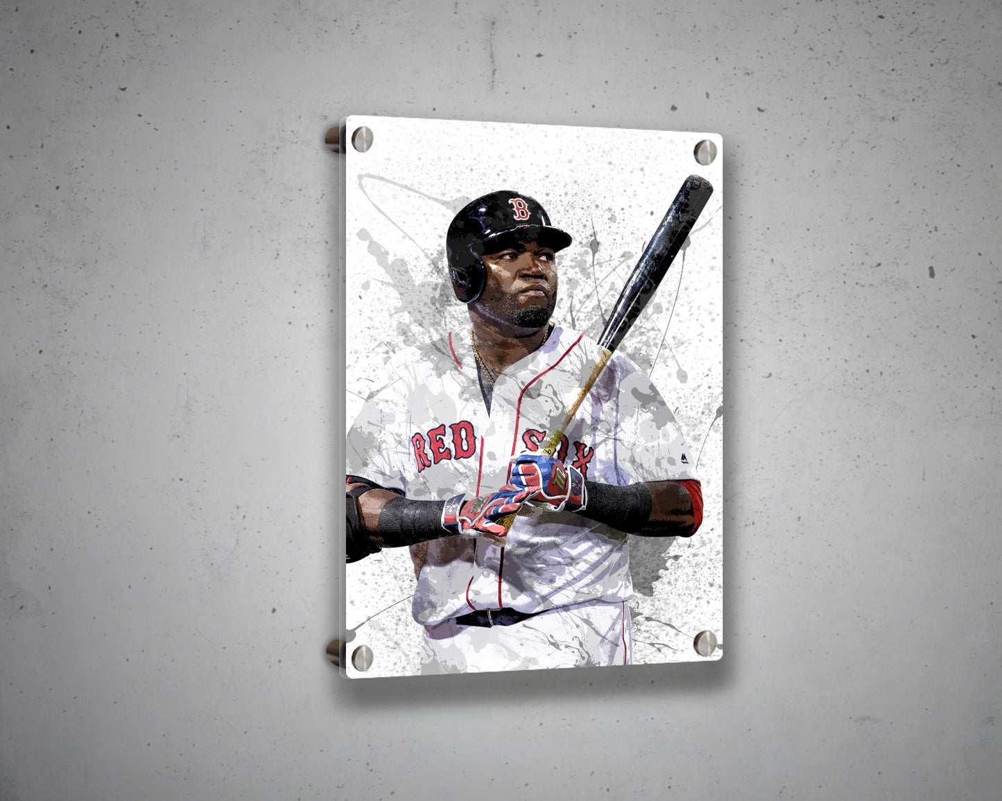 David Ortiz Splash Effect Canvas Art