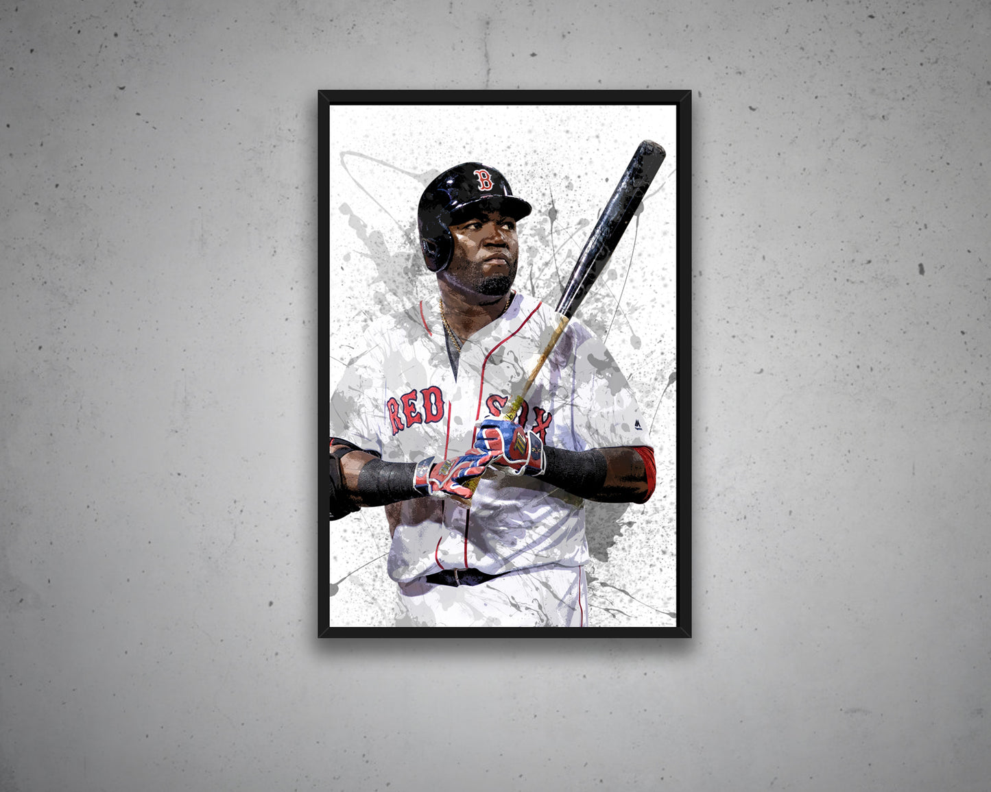 David Ortiz Splash Effect Canvas Art
