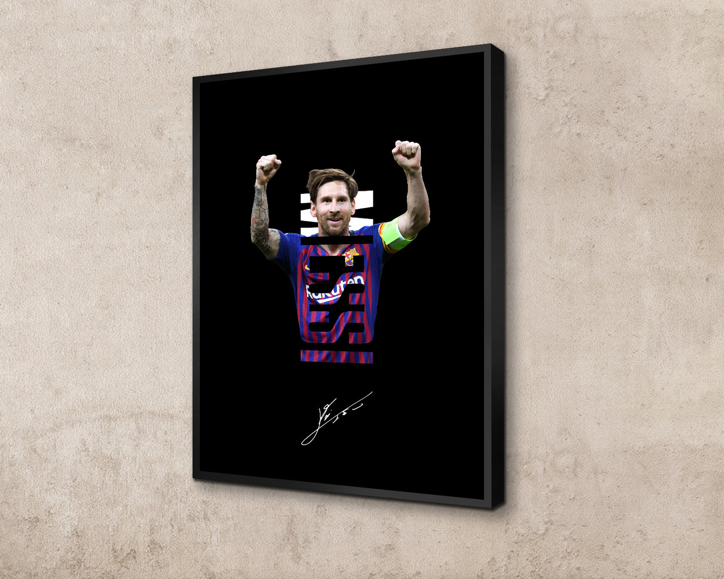 Lionel Messi Sport Quote Canvas Wall Art