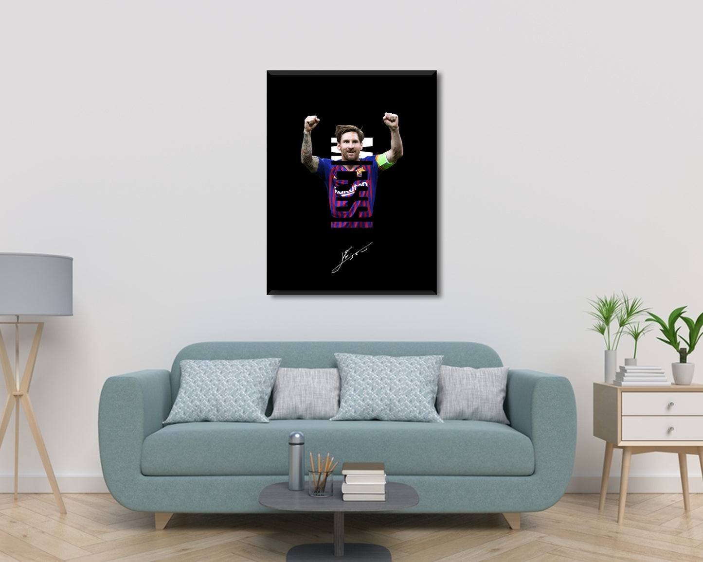 Lionel Messi Sport Quote Canvas Wall Art