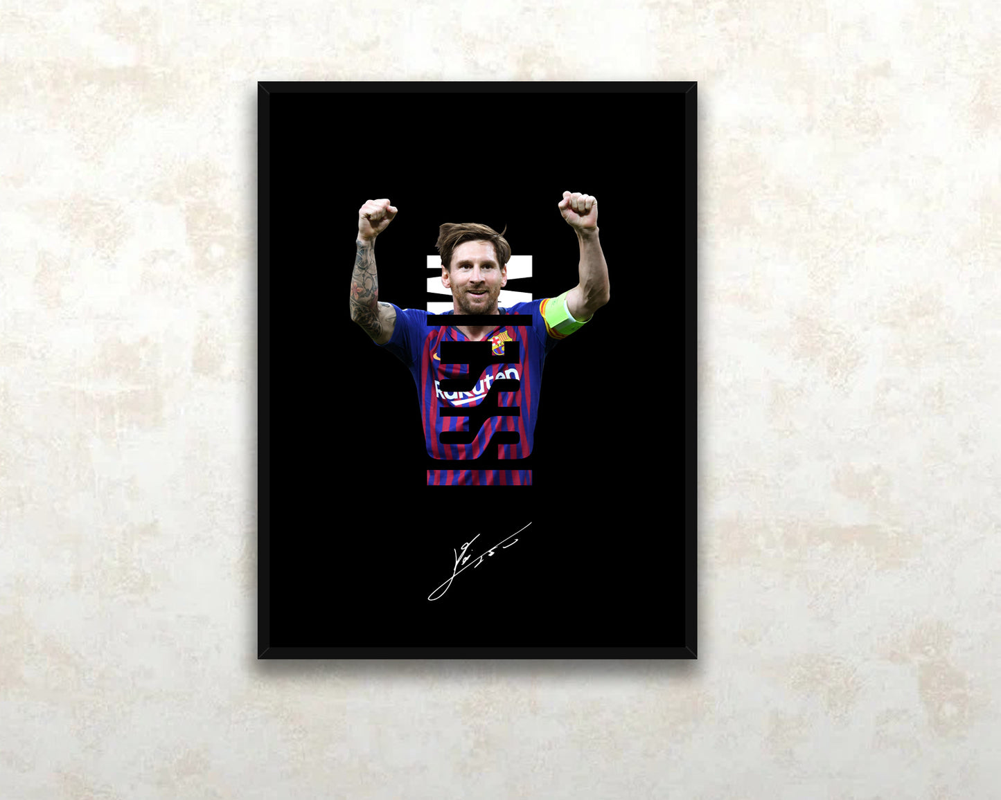 Lionel Messi Sport Quote Canvas Wall Art