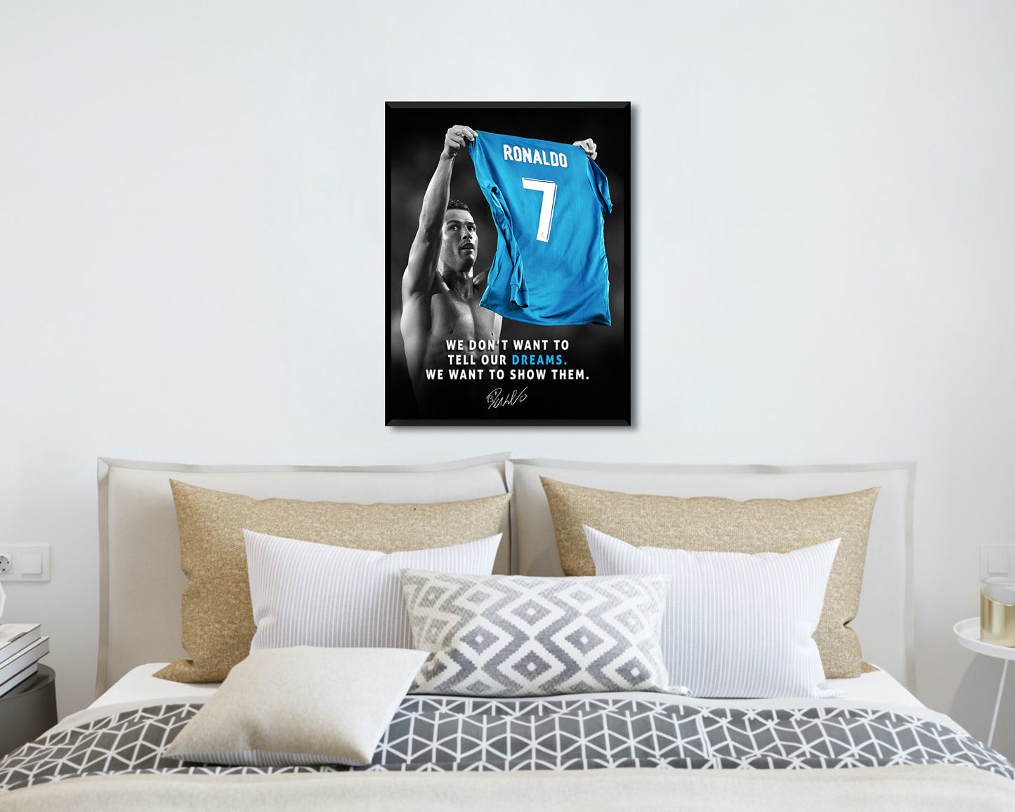 Cristiano Ronaldo We dont want to tell our dreams Sports Quote Canvas Wall Art 