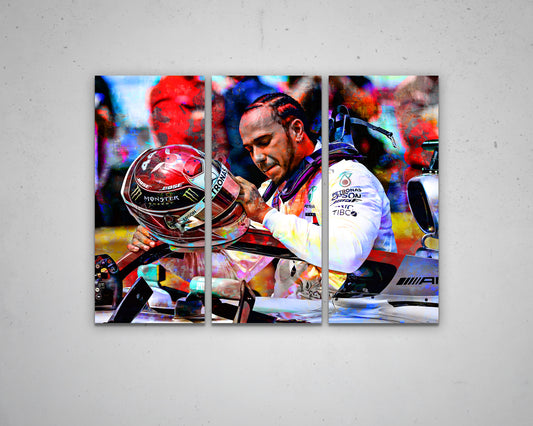 Lewis Hamilton Multicolour Wall Art
