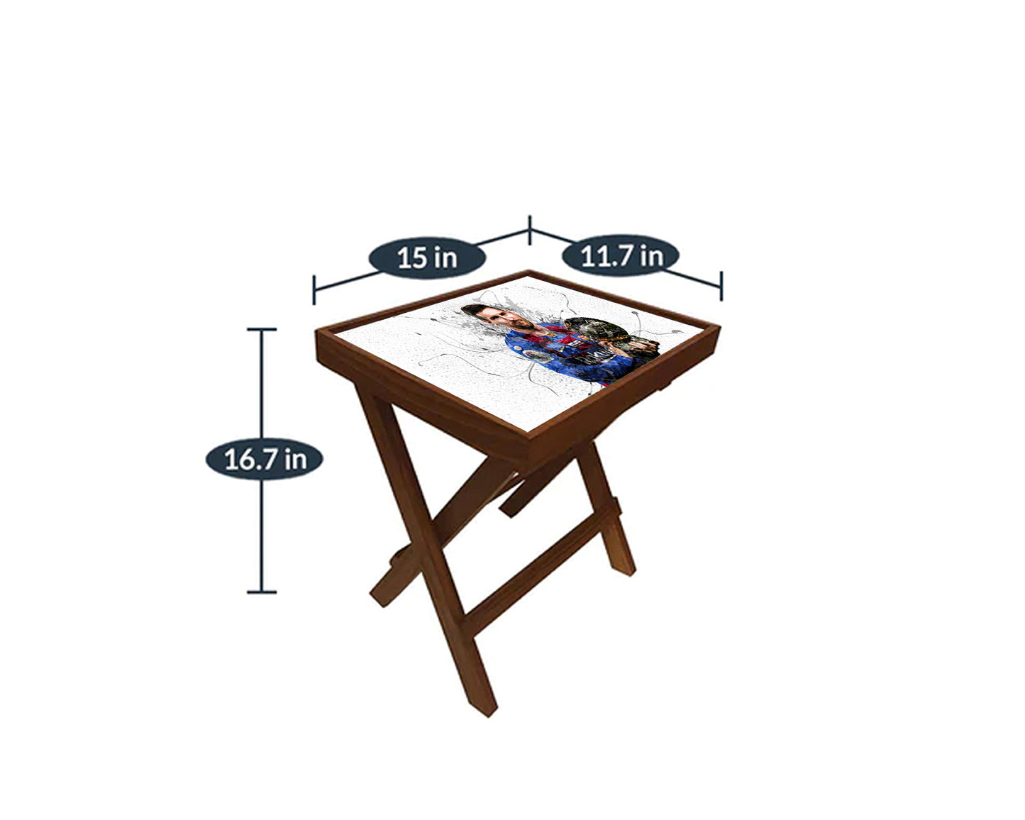Lionel Messi Splash Effect Coffee and Laptop Table