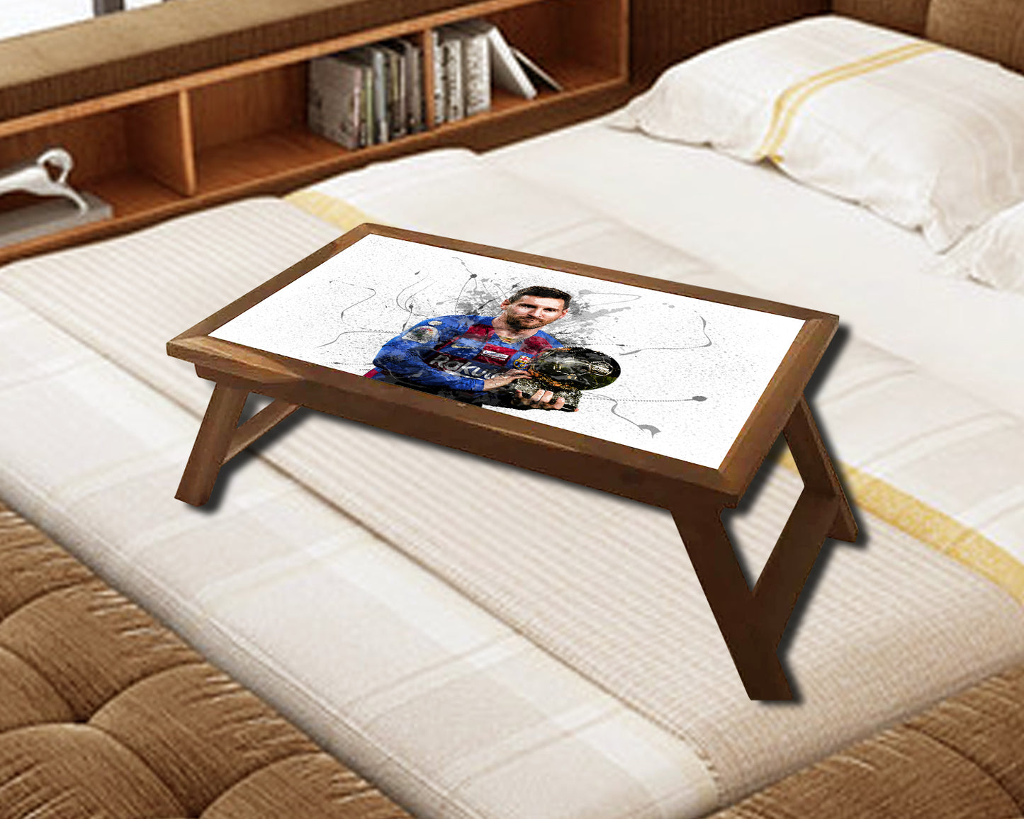 Lionel Messi Splash Effect Coffee and Laptop Table
