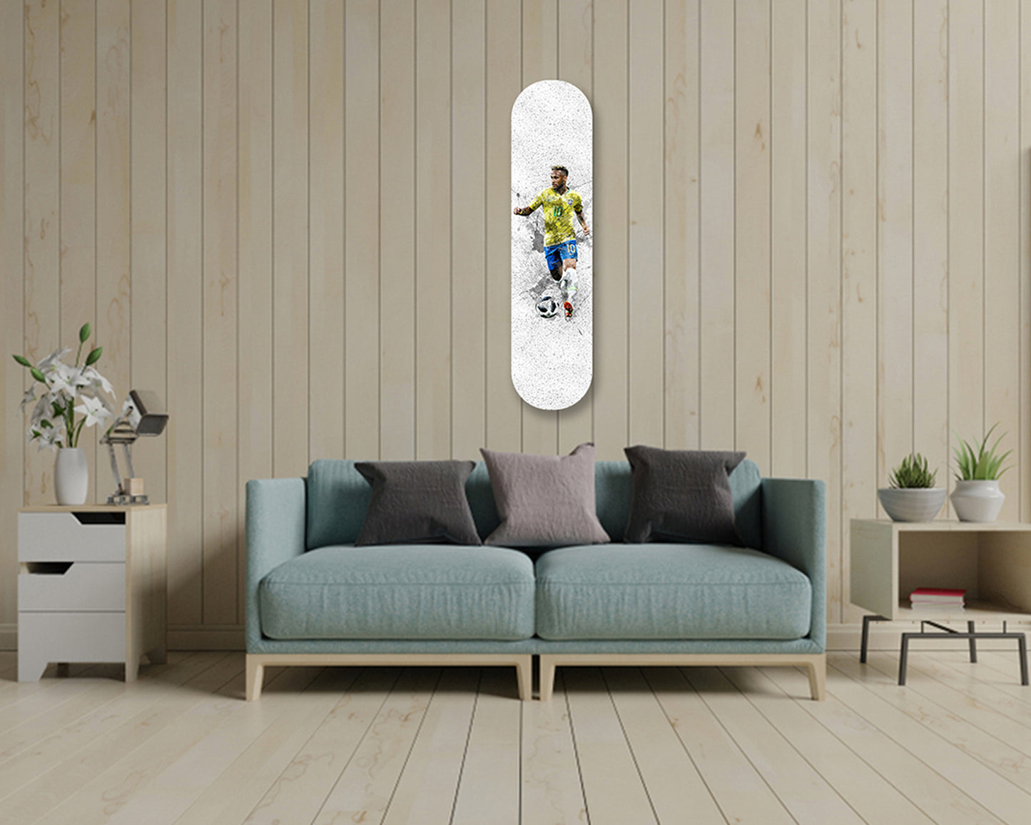 Neymar Brazil Acrylic Skateboard Wall Art