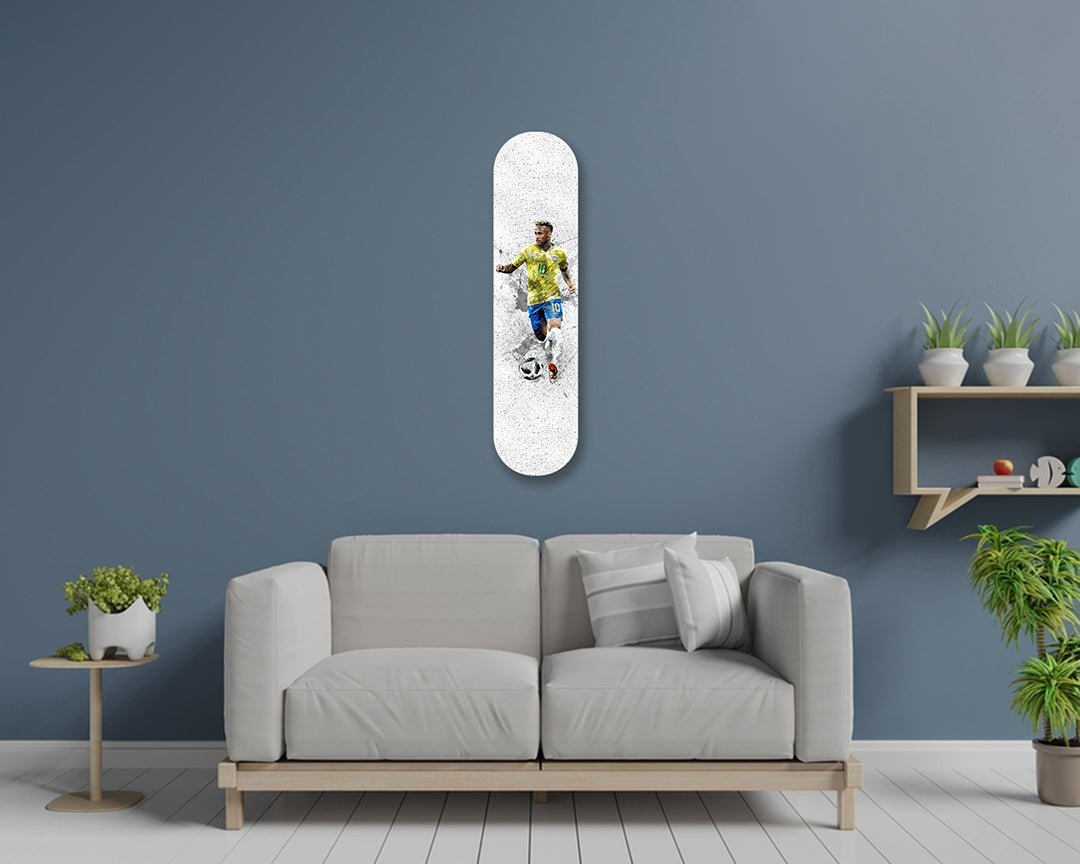 Neymar Brazil Acrylic Skateboard Wall Art