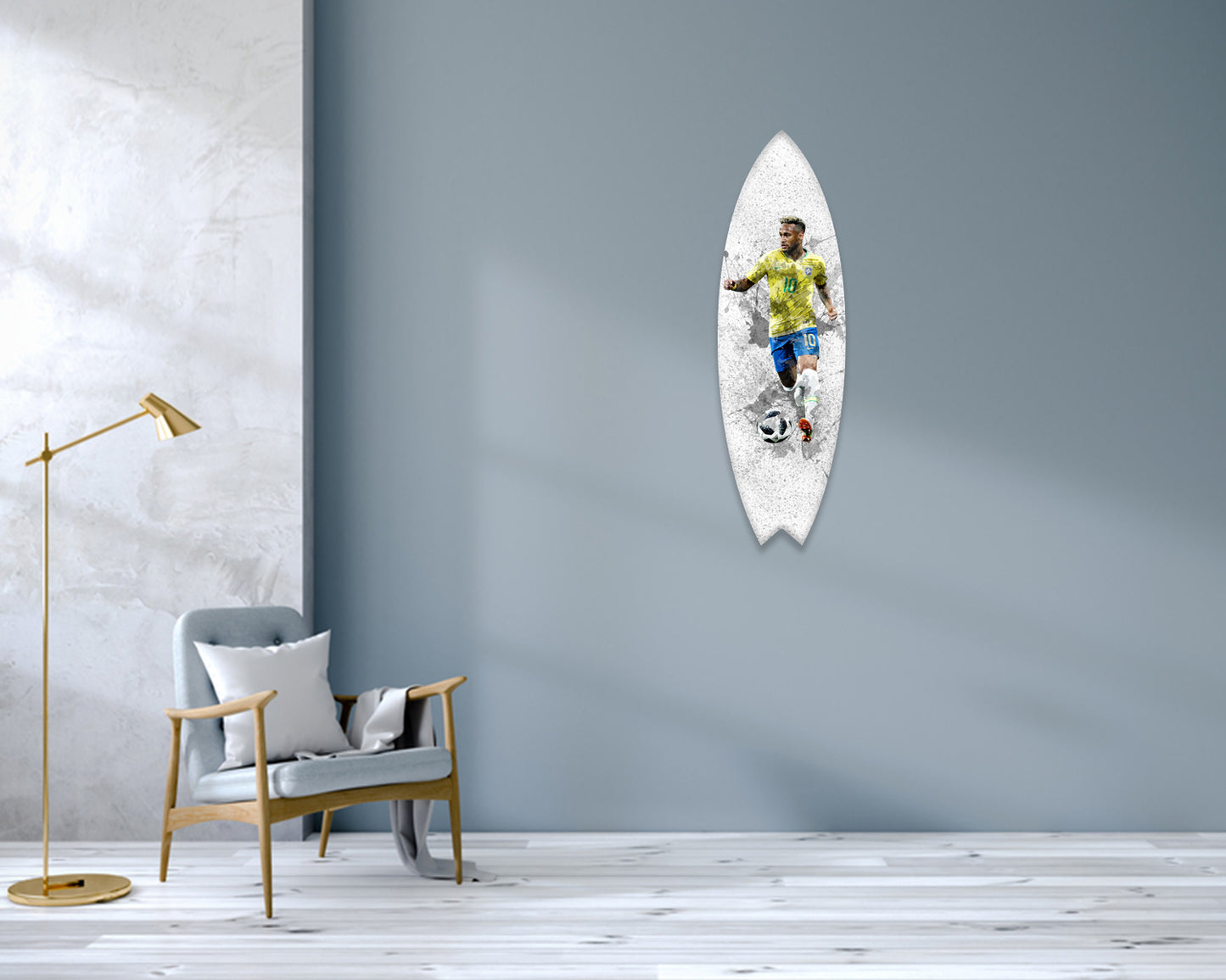 Neymar Brazil Acrylic Surfboard Wall Art
