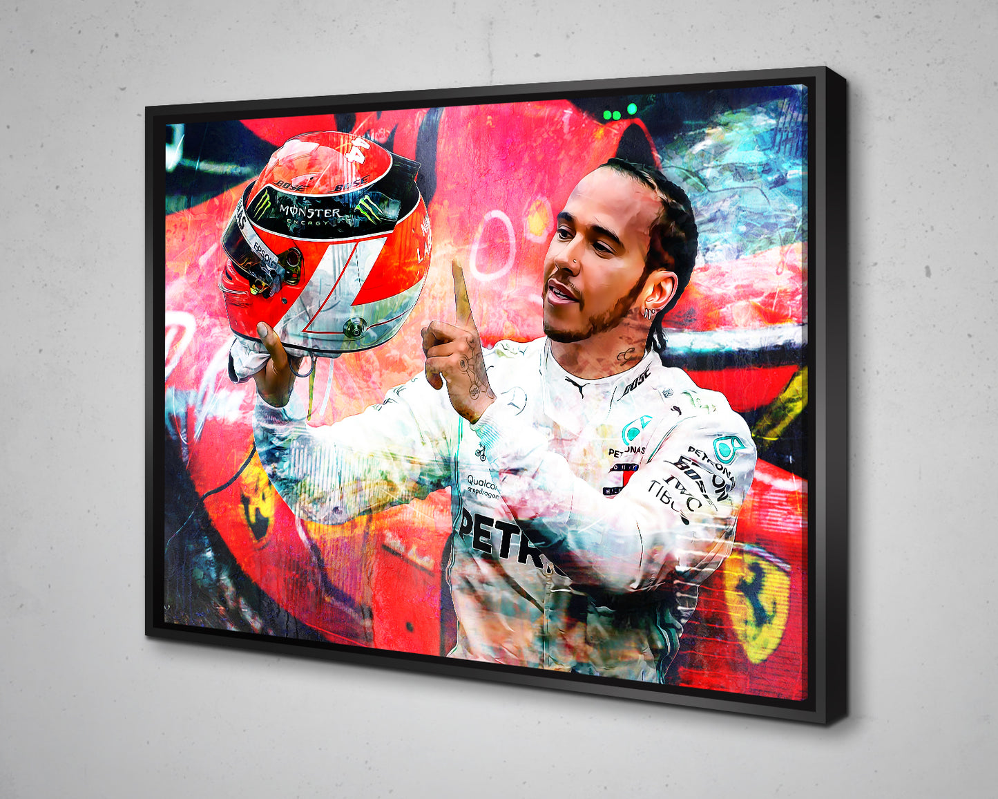 Lewis Hamilton Multicolour Wall Art