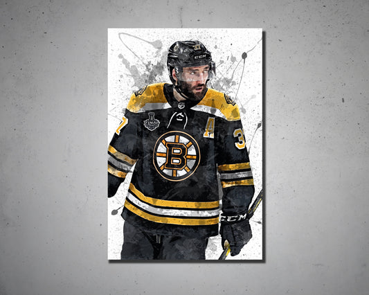 Patrice Bergeron Splash Effect Canvas Art