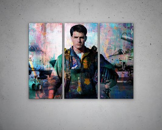 Top Gun Multicolour Wall Art