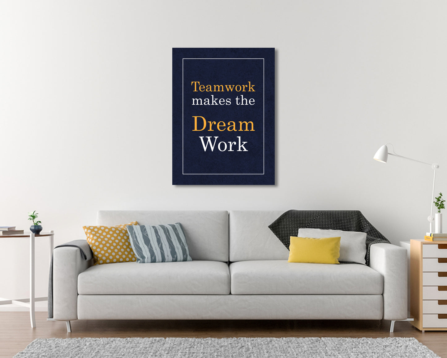 Teamwork makes the dream work Canvas Wall Art