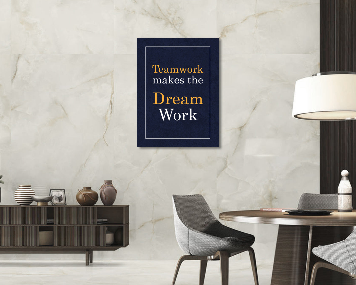 Teamwork makes the dream work Canvas Wall Art