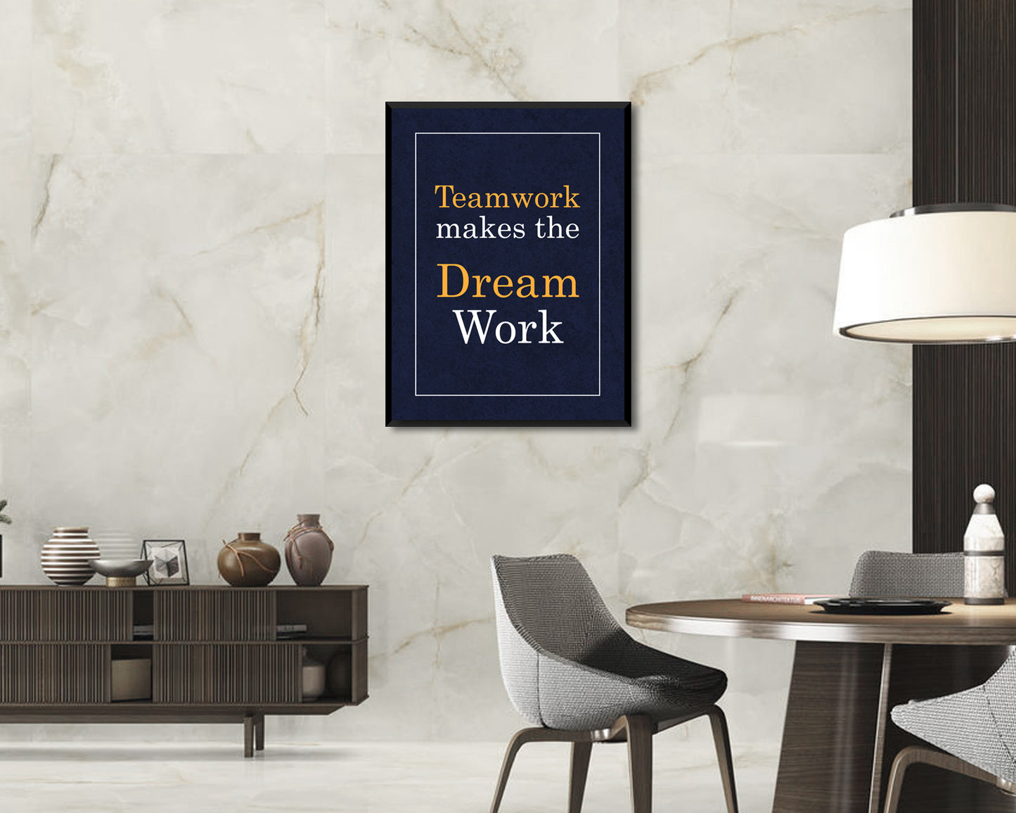 Teamwork makes the dream work Canvas Wall Art