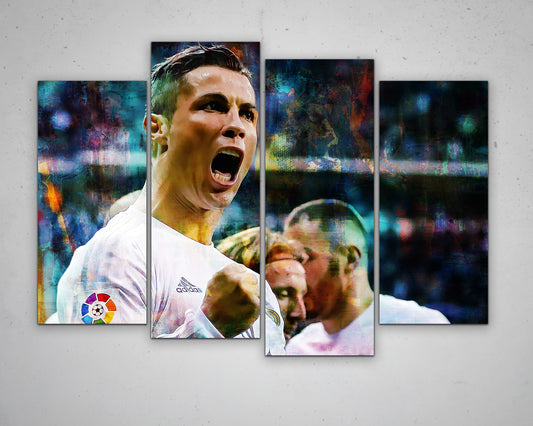 Cristiano Ronaldo Multicolour Wall Art