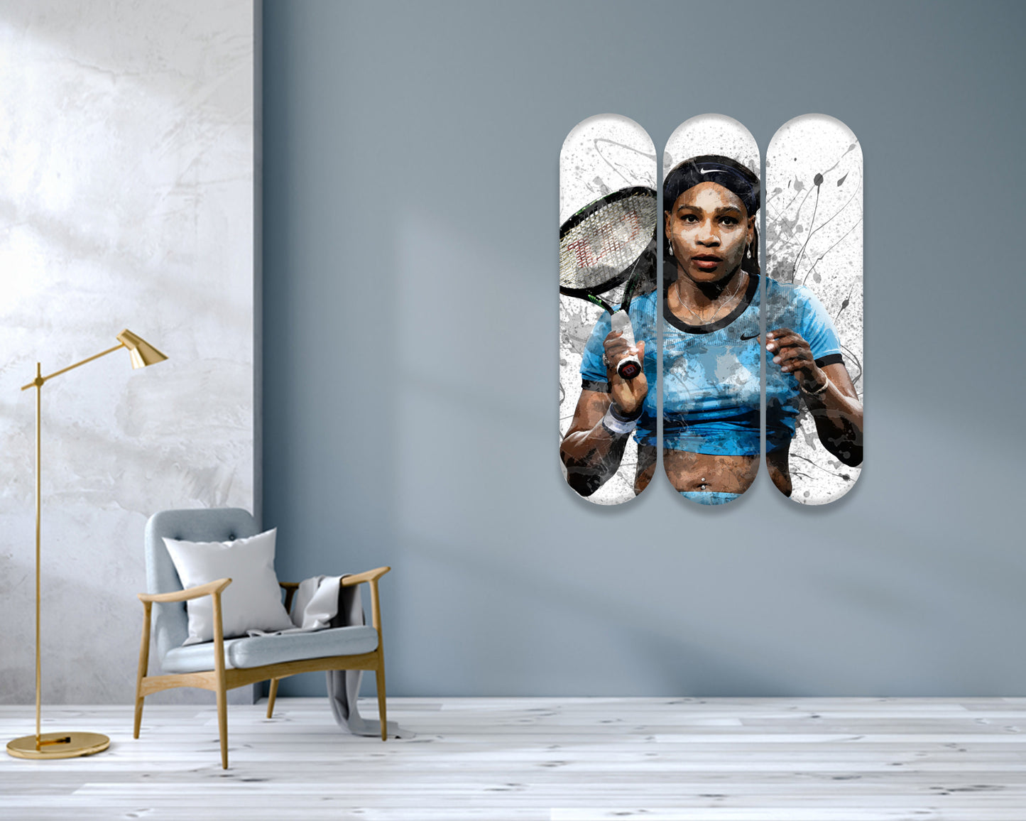 Serena Williams Acrylic Skateboard Wall Art