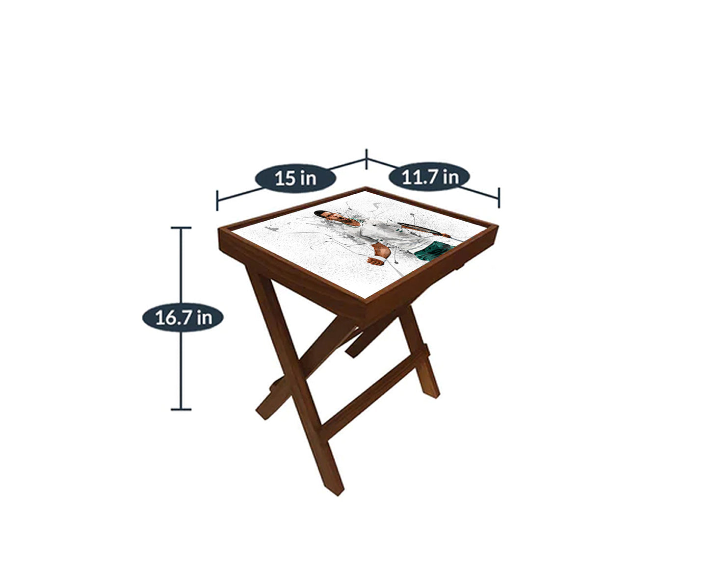 Novak Djokovic Splash Effect Coffee and Laptop Table