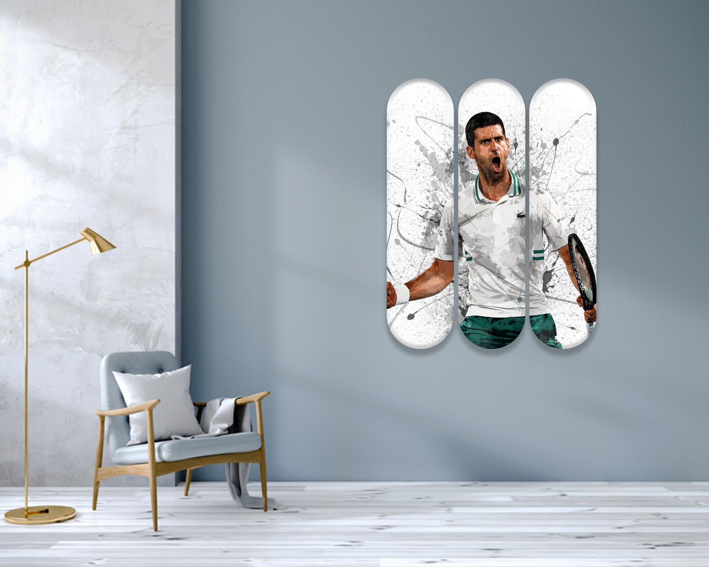 Novak Djokovic Acrylic Skateboard Wall Art
