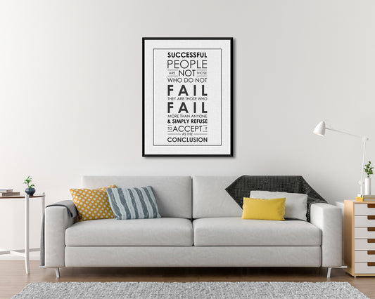 Successful people are not those who do not fail Canvas Wall Art