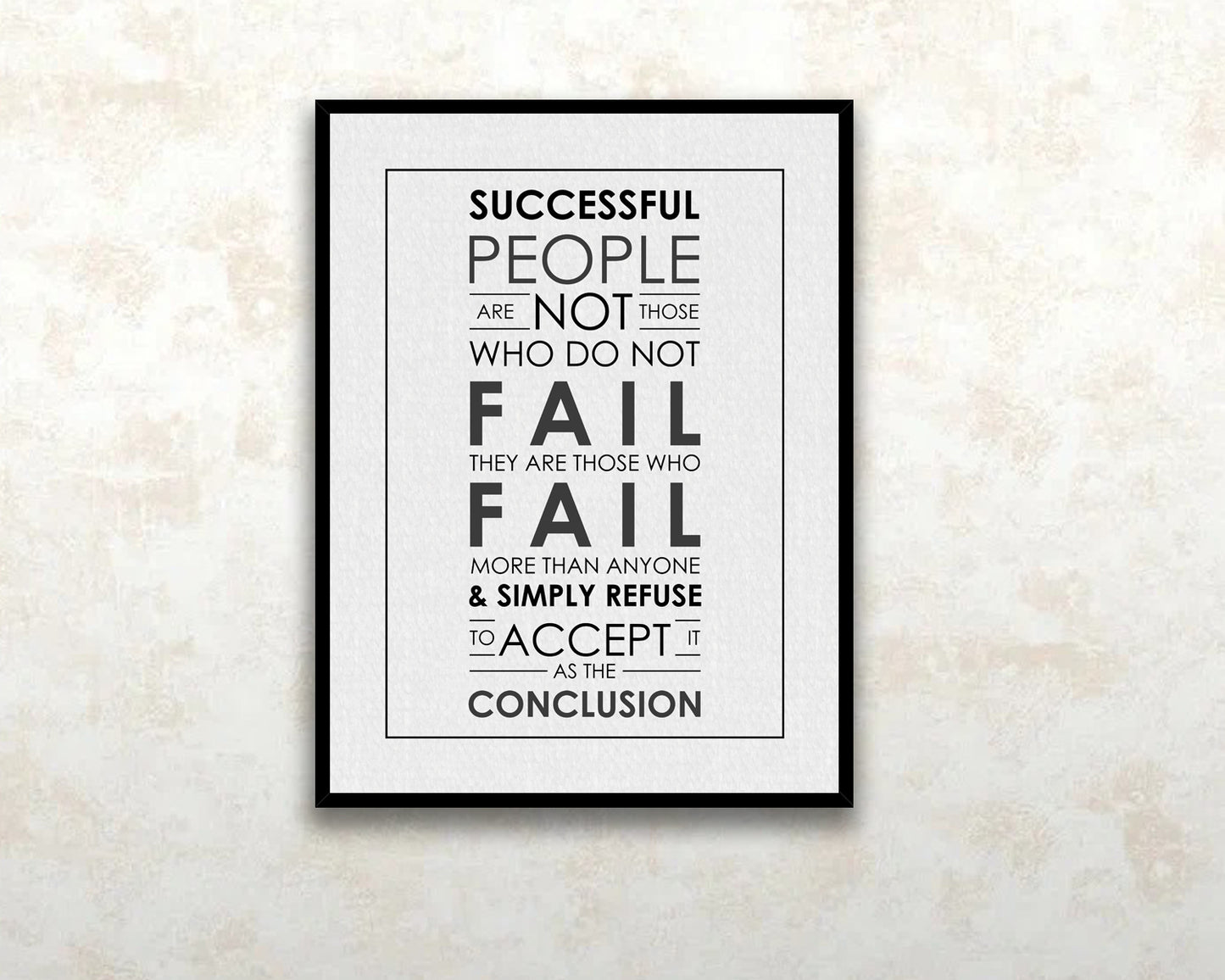 Successful people are not those who do not fail Canvas Wall Art