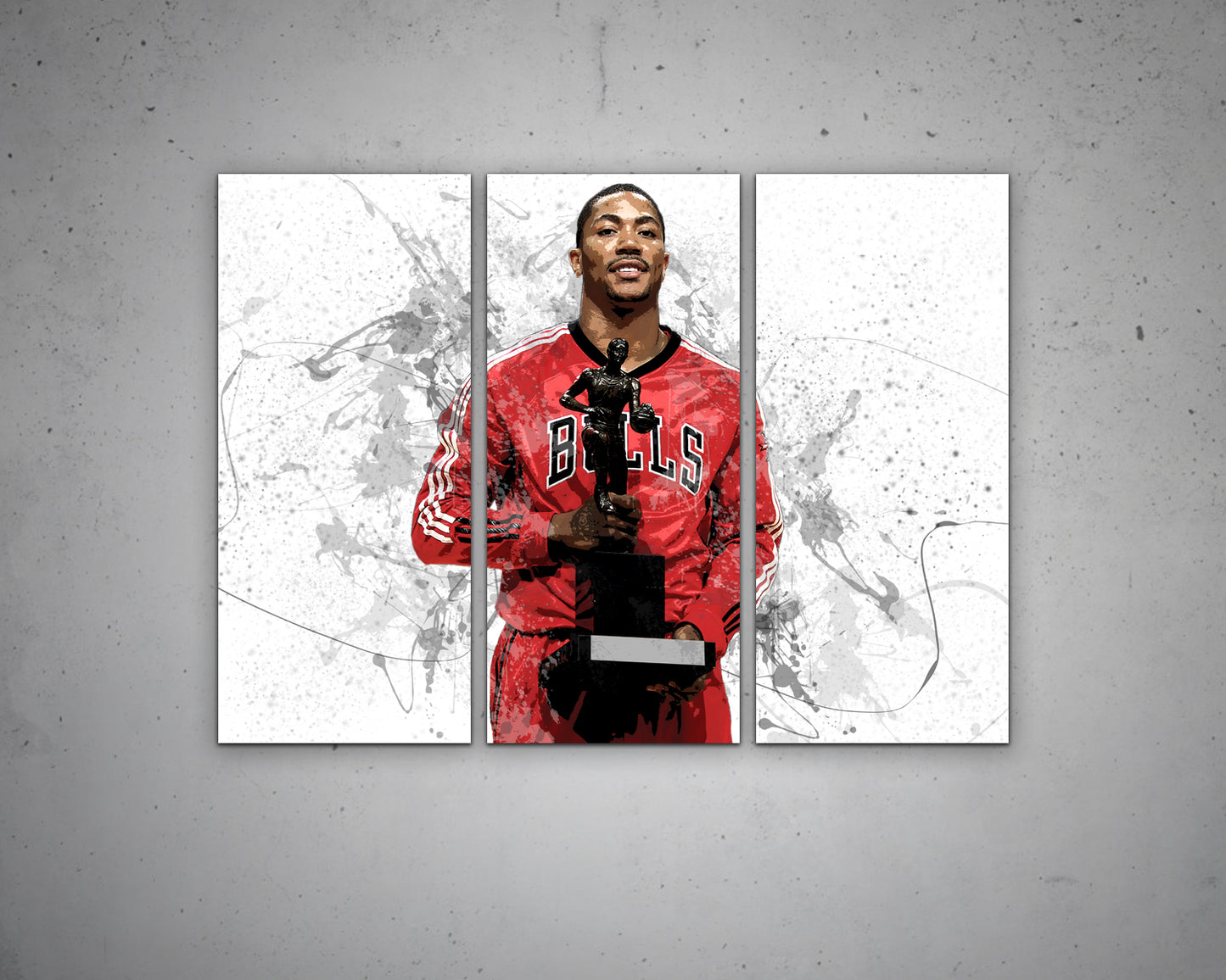 Derrick Rose Splash Effect Canvas Art