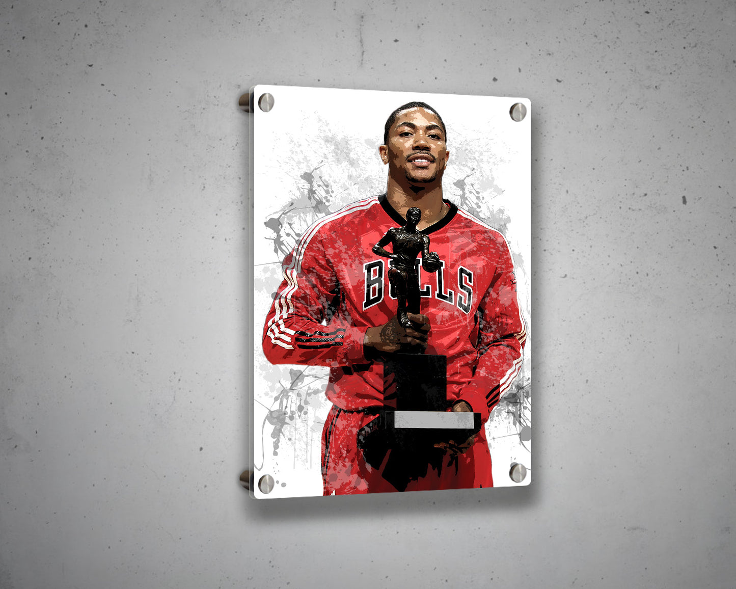 Derrick Rose Splash Effect Canvas Art