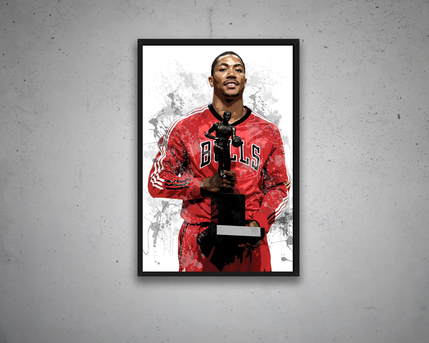 Derrick Rose Splash Effect Canvas Art