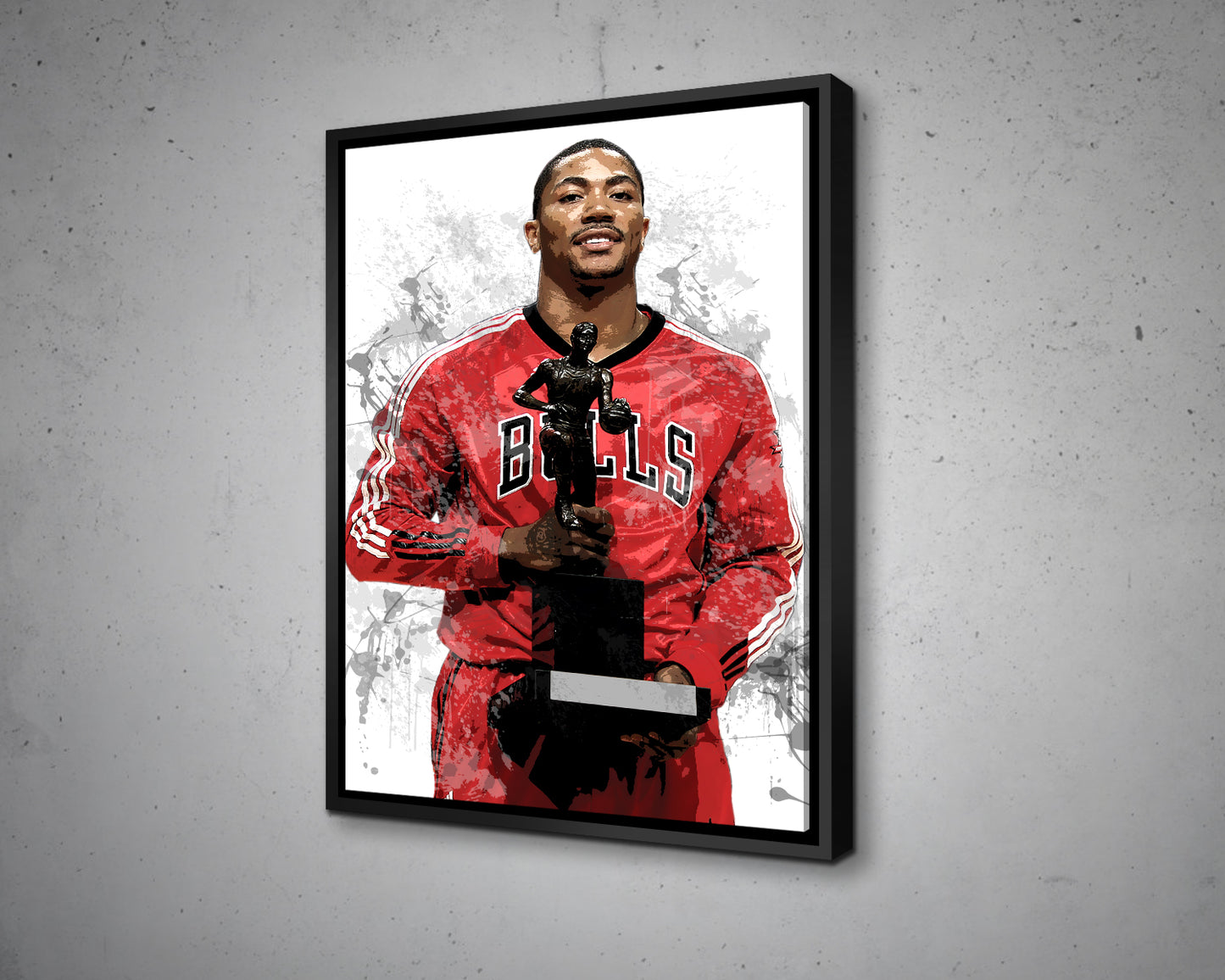 Derrick Rose Splash Effect Canvas Art