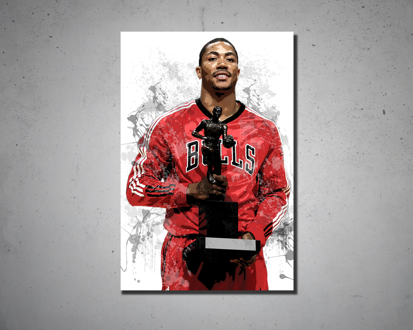 Derrick Rose Splash Effect Canvas Art