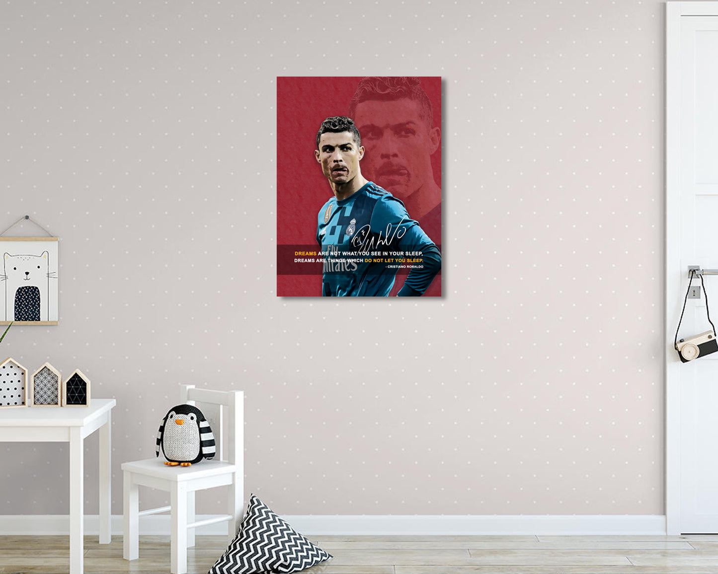 Cristiano Ronaldo Dreams are not what you see in your sleep Canvas Wall Art