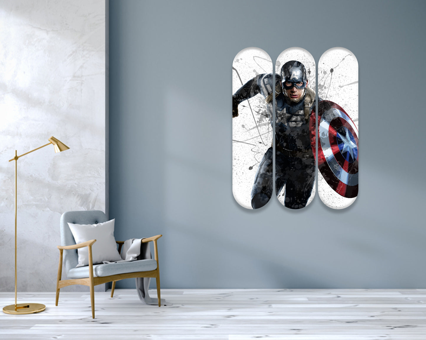 Captain America Acrylic Skateboard Wall Art