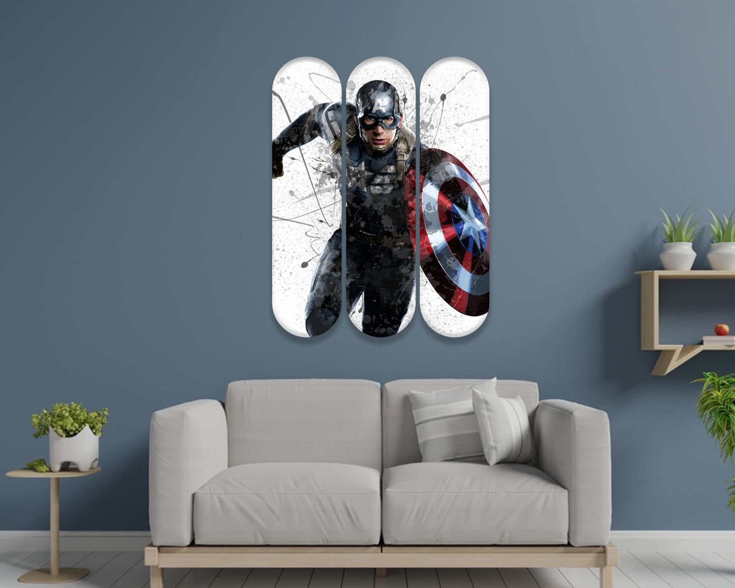 Captain America Acrylic Skateboard Wall Art